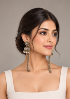 Antique Pearl Jhumka Earrings