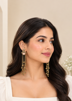 Blush Heart Cascade Statement Earrings