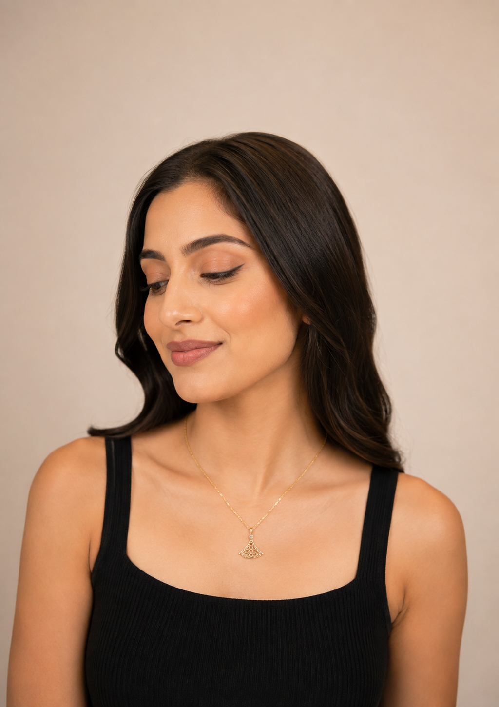 Celestial Grace Rose Gold Pendant Necklace