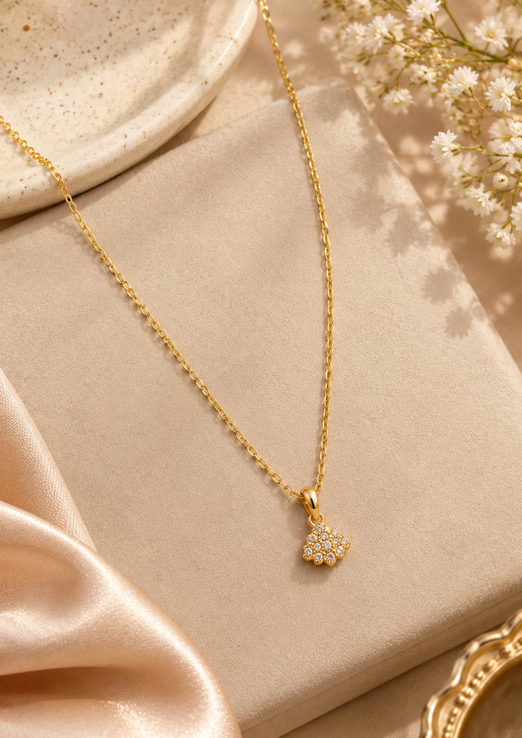 Golden Bloom Petite Pendant Necklace