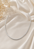 Classic Silver-Tone Crystal Necklace